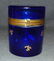 Antique Cobalt Blue Glass Round Lidded Casket - 2