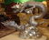 Silvered Bronze Dragon & Sphere Fountain Sculpture