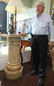 Contemporary Style Carved Marble Display Pedestal