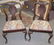 2 Antique Mahogany Queen Anne Chairs Needlepoint