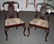 2 Antique Mahogany Queen Anne Chairs Needlepoint - 2