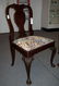 2 Antique Mahogany Queen Anne Chairs Needlepoint - 4