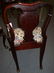 2 Antique Mahogany Queen Anne Chairs Needlepoint - 5