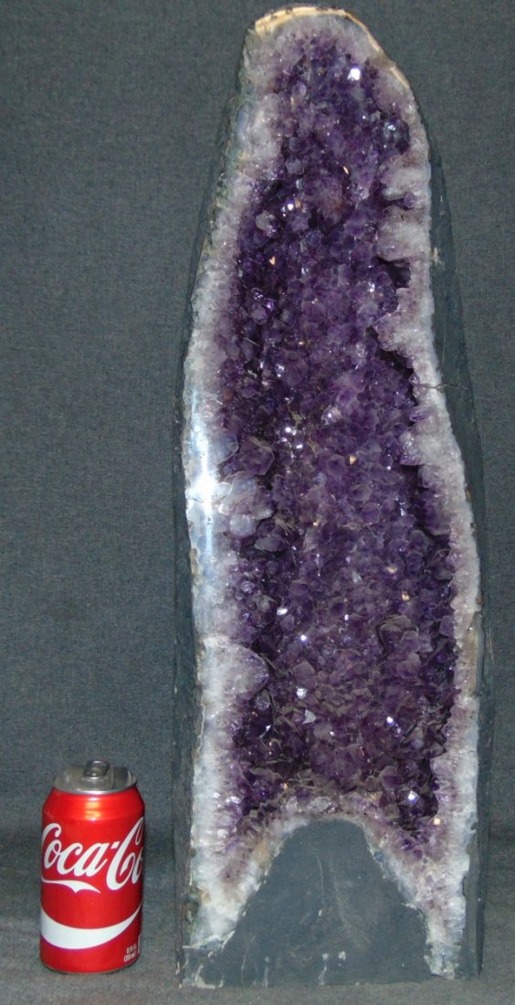 Amethyst Geode Cathedral: Large and Beautiful Amethyst Geode Cathedral. Measures 25" tall x 8" wide x 7-1/2" deep. Condition is Like New. Very good. No Damage. Several Shipping Options Available.