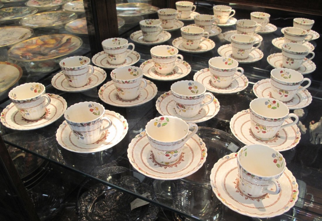 12 pc. Copeland Spode Cowslip Espresso Set: 12 piece Copeland Spode Cowslip Espresso Cups & Saucers Set. Overall condition is Excellent. No damage at all. Several Shipping Options Available. Starting Bid $30. Auction Estimate $30 - $80.