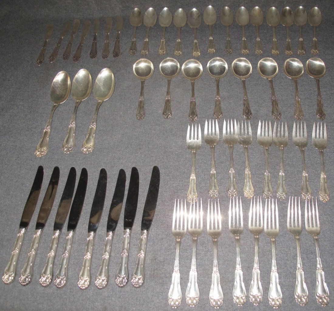 55 pc. AMSTON STERLING FLATWARE SET 60 oz. (1 of 6)