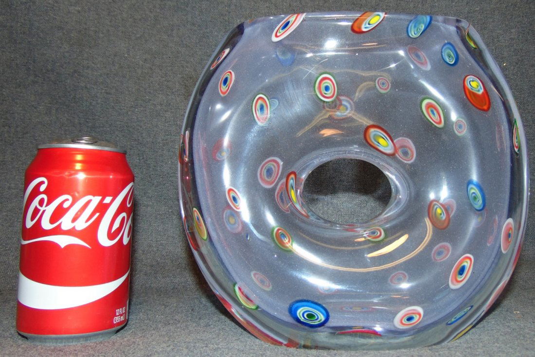 ART GLASS "DONUT" VASE (1 of 5)