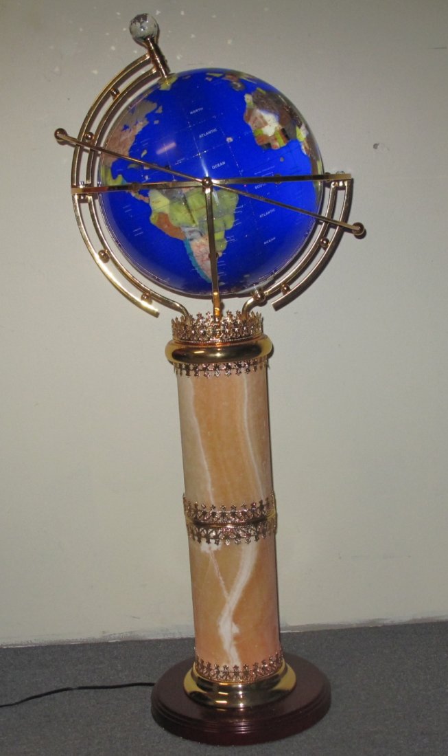 ILLUMINATED WORLD GLOBE ROTATING LAMP (1 of 9)
