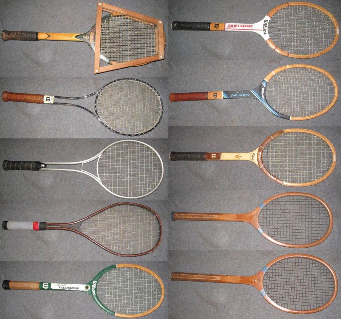 Lot of 10 VINTAGE TENNIS RACKETS (1 of 12)