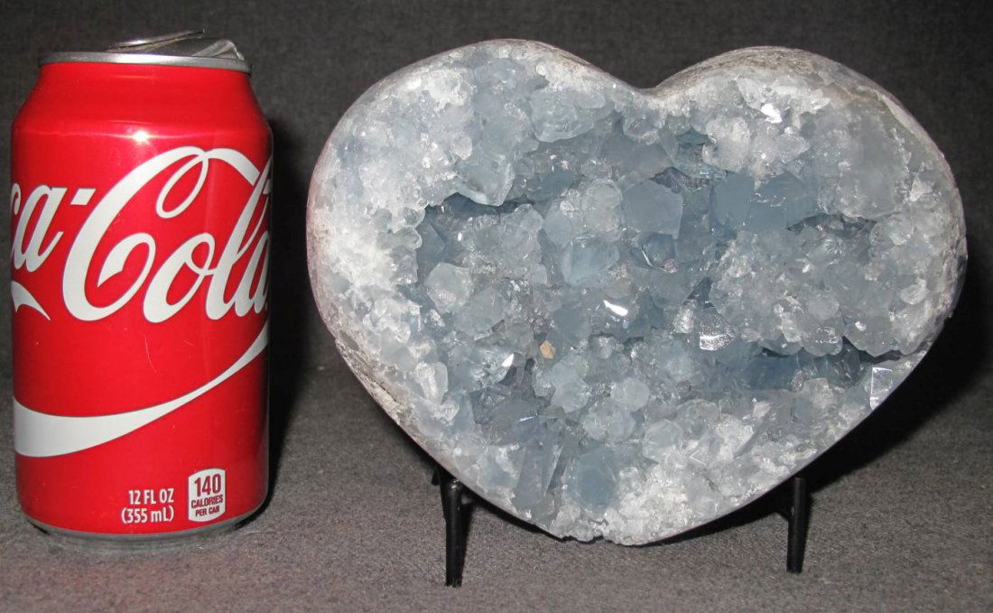 CELESTITE HEART SHAPED GEODE CLUSTER (1 of 4)