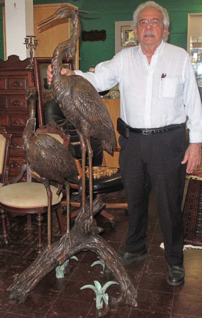 LIFE SIZE BRONZE HERONS FOUNTAIN (1 of 9)