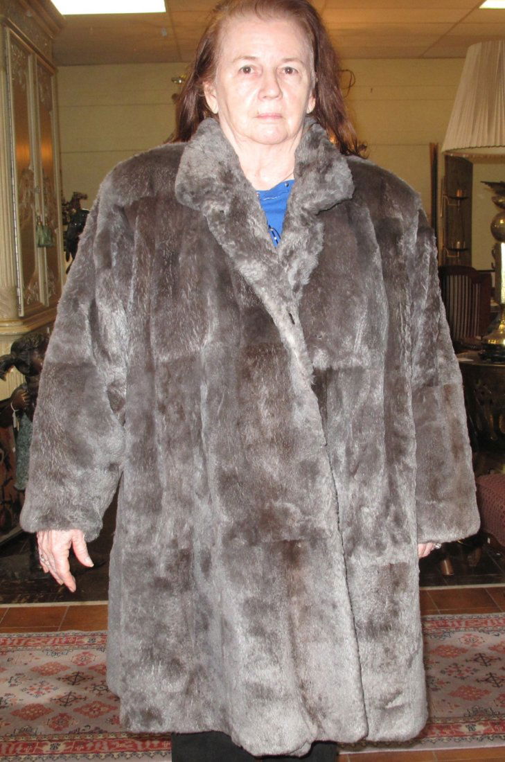 "CAROLE LITTLE" SHEARED BEAVER COAT (1 of 3)