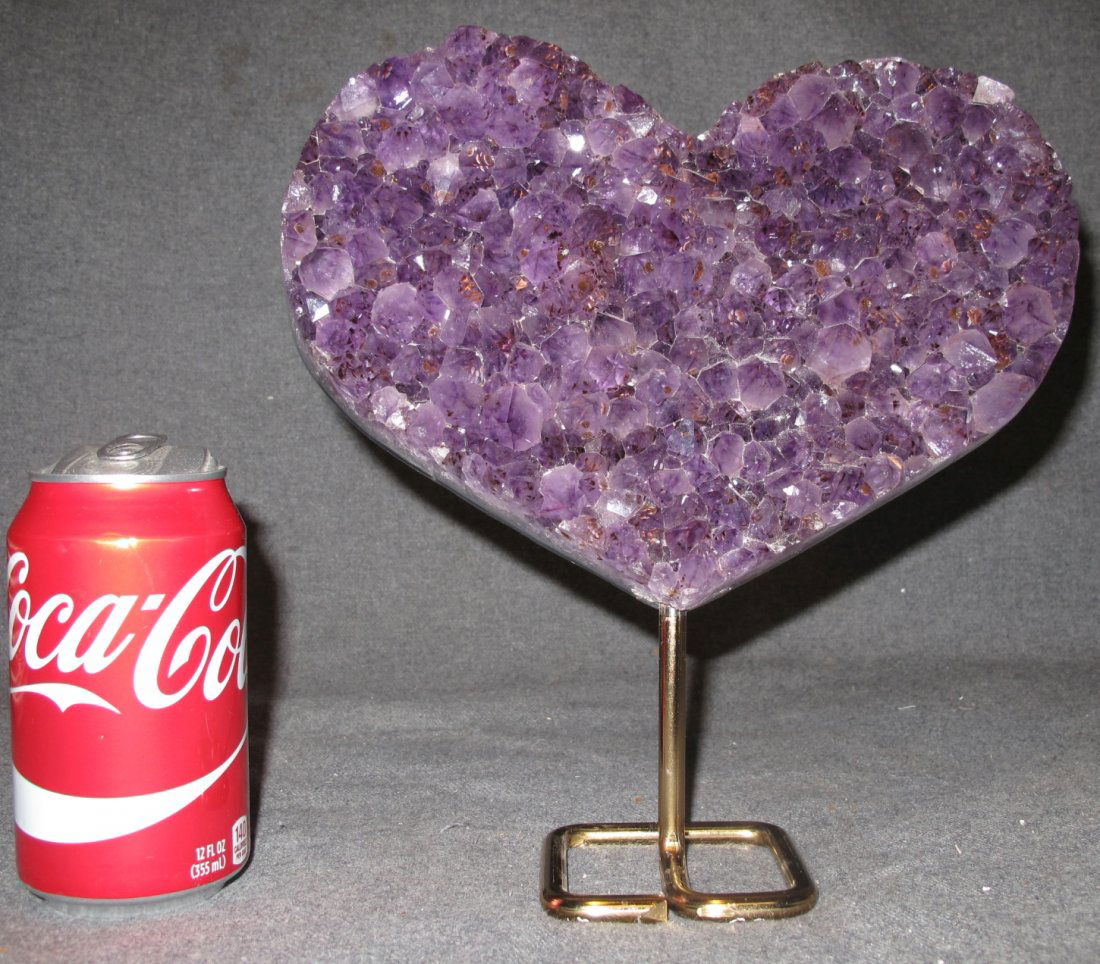 HEART SHAPED AMETHYST GEODE ON STAND (1 of 5)