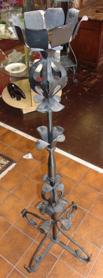 VINTAGE WROUGHT IRON FLOOR CANDELABRA (1 of 4)