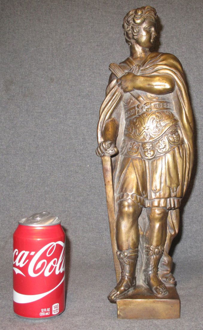 BRONZE ROMAN GLADIATOR SCULPTURE (1 of 5)