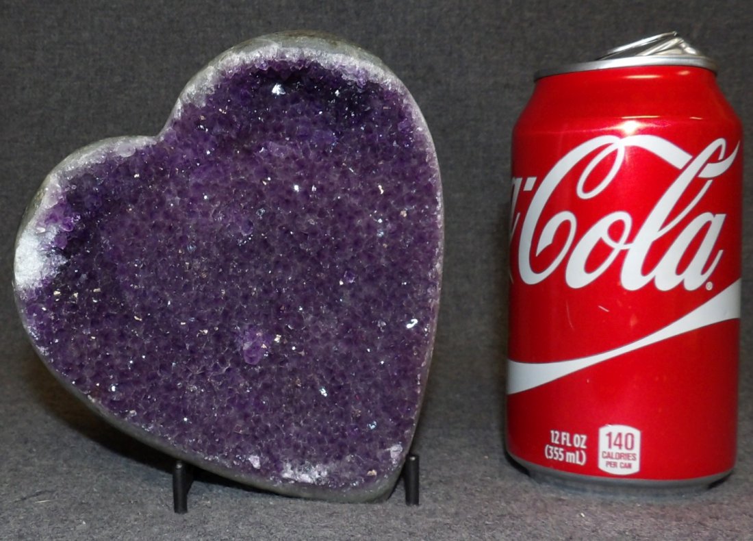 AMETHYST QUARTZ HEART CLUSTER on STAND (1 of 4)