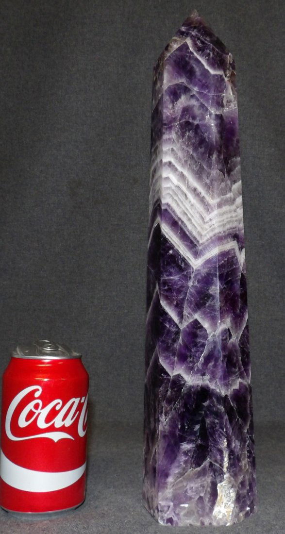 LARGE CHEVRON AMETHYST POLISHED POINT (1 of 5)