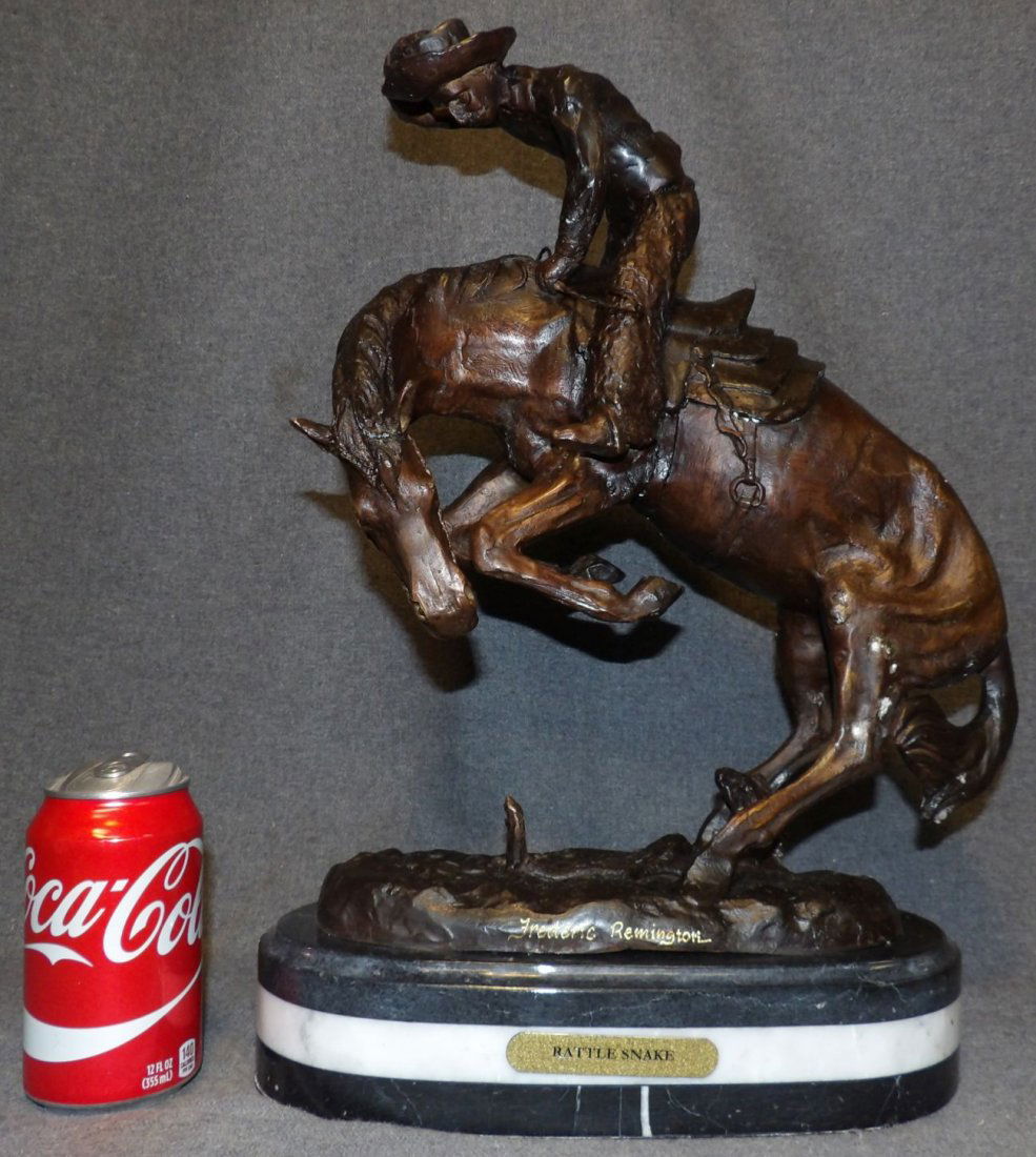 BRONZE RATTLESNAKE after FREDERICK REMINGTON (1 of 5)