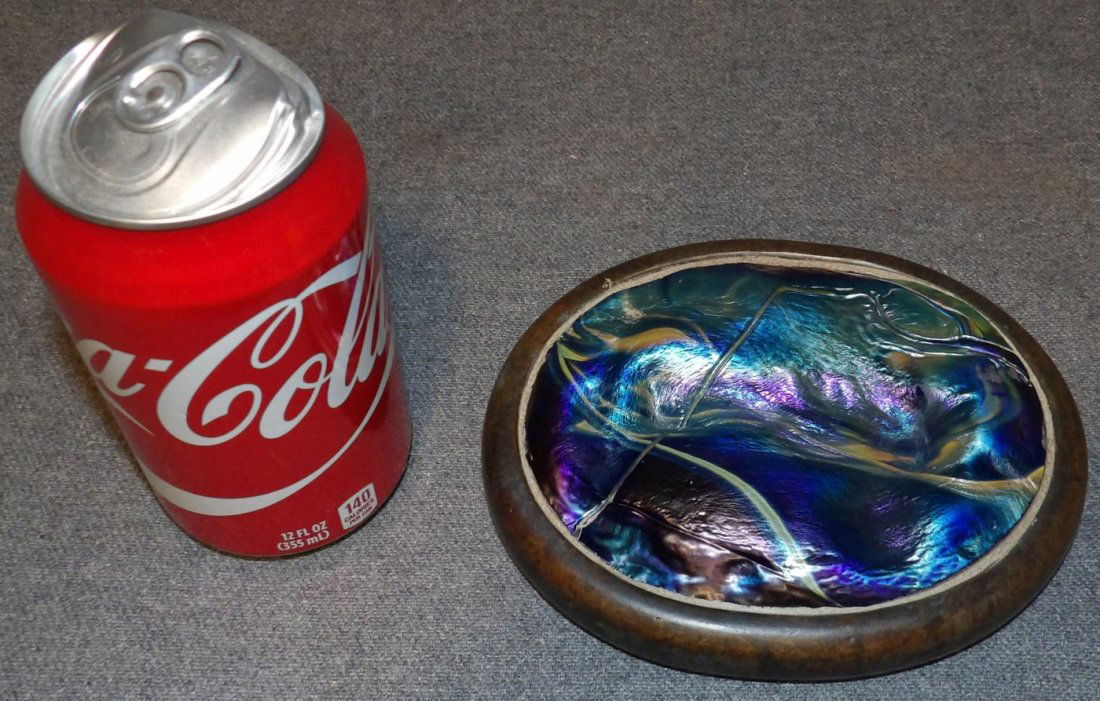 ANTIQUE TIFFANY STUDIOS BRONZE & TURTLEBACK PAPERWEIGHT (1 of 6)