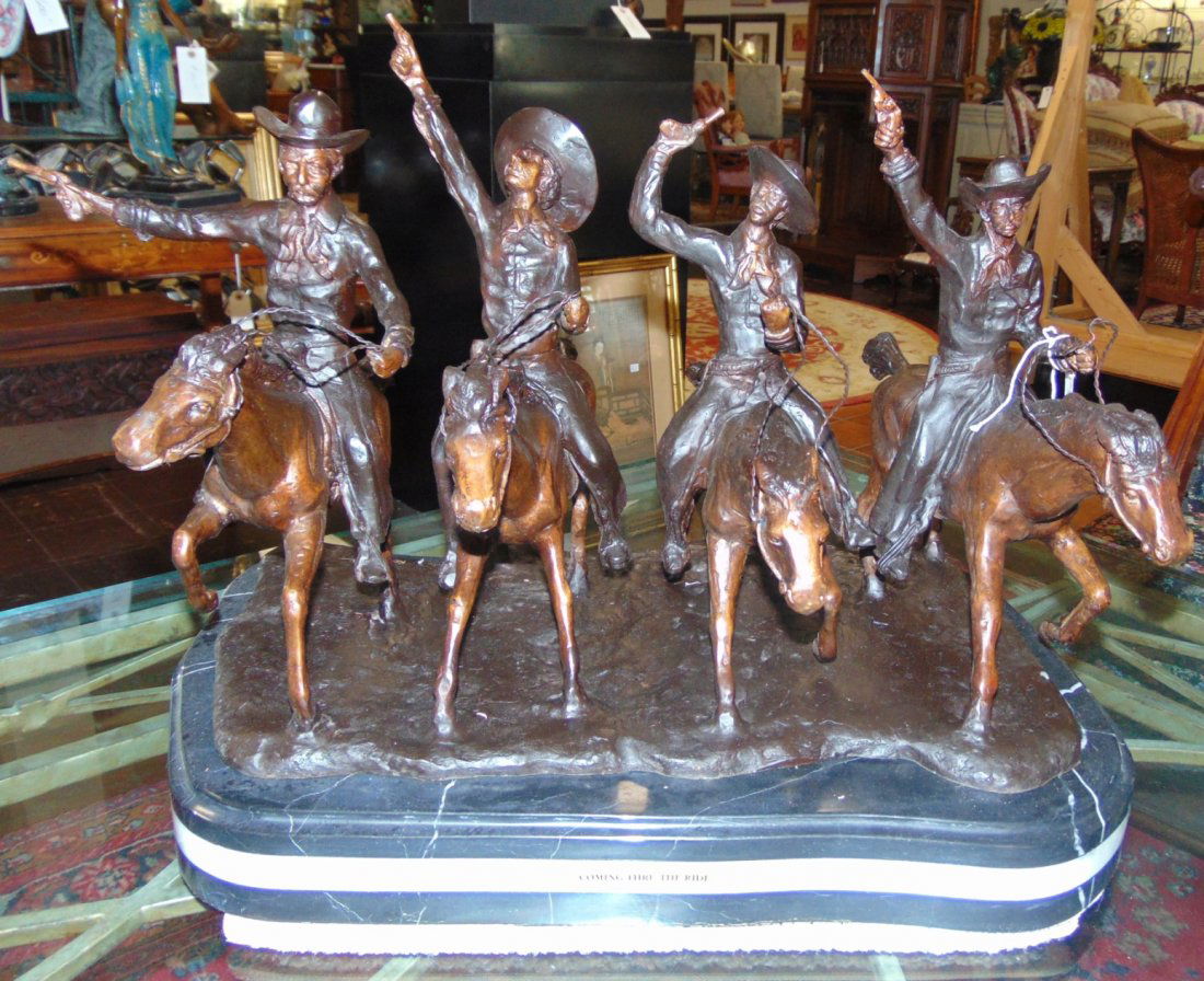 BRONZE "COMING THRU THE RYE" after FREDERICK REMINGTON (1 of 6)