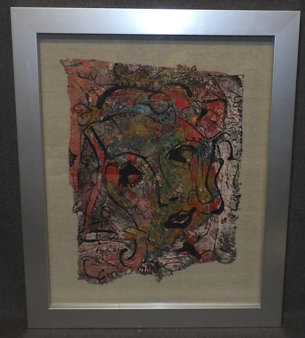 ORIGINAL ALEXANDER GORE (Russian/American) PAINTING: Original Alexander Gore Contemporary Abstract Oil Painting under Glass. Oil on Linen. Titled "Decisive Side of View". Includes Certificate of Authenticity. Signed by the Artist and dated 2020. Conditi