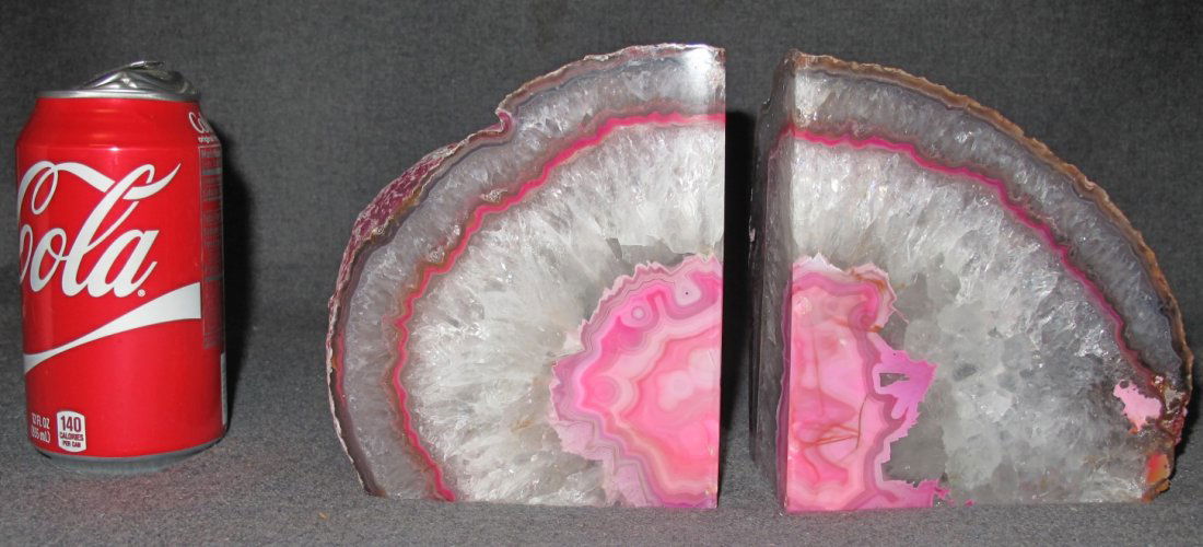 BRAZILLIAN POLISHED AGATE BOOKENDS (1 of 5)