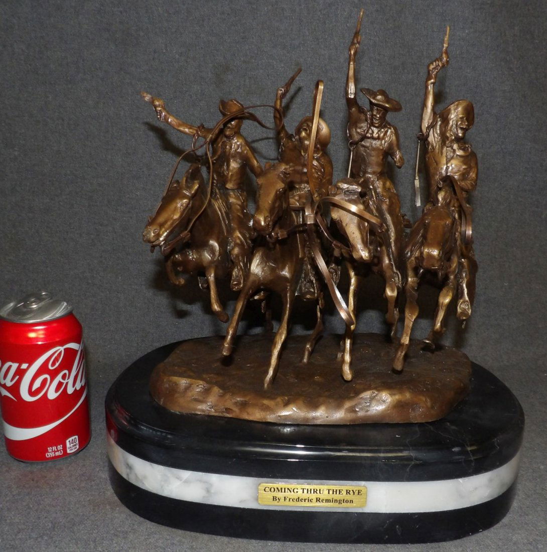 BRONZE "COMING THRU THE RYE" after FREDERICK REMINGTON (1 of 7)