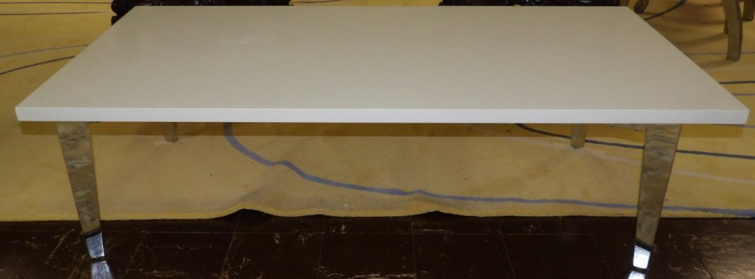 CHROME & STONE COFFEE TABLE (1 of 4)