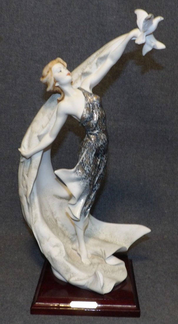 GIUSEPPE ARMANI ASCENT SCULPTURE: Giuseppe Armani "Ascent" Sculpture, #0866C. Issued 1992. Signed. Measures 14-1/2" tall. Condition is Excellent. Mint. No damage. Starting Bid $80. Auction Estimate $150 - $200.
