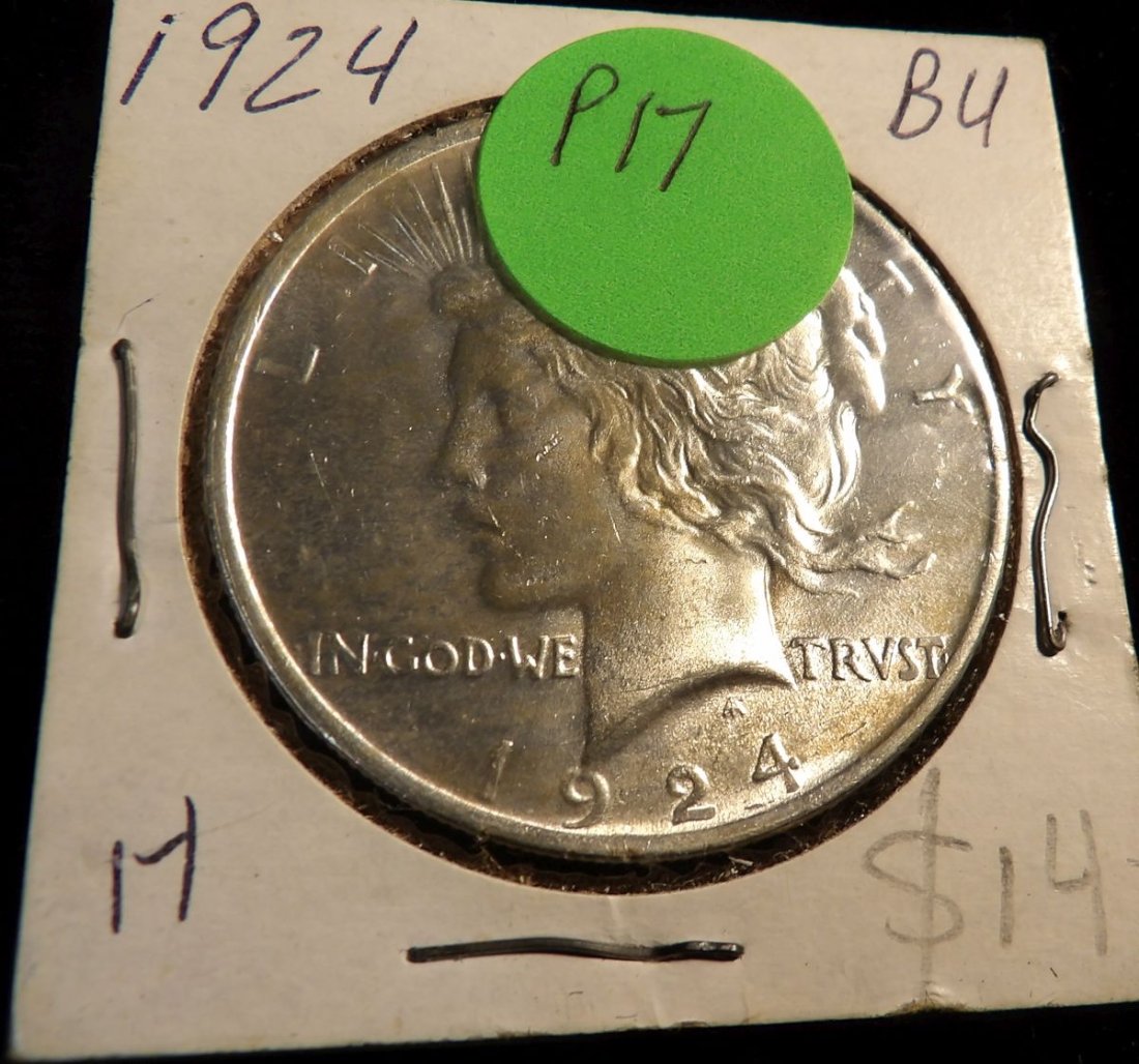 1924p PEACE SILVER DOLLAR (1 of 2)