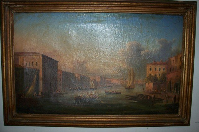Antique Venice Painting signed Rico (1 of 8)