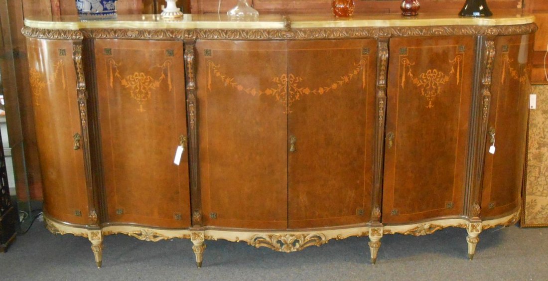 Large Antique French Inlaid Bar Sideboard (1 of 10)