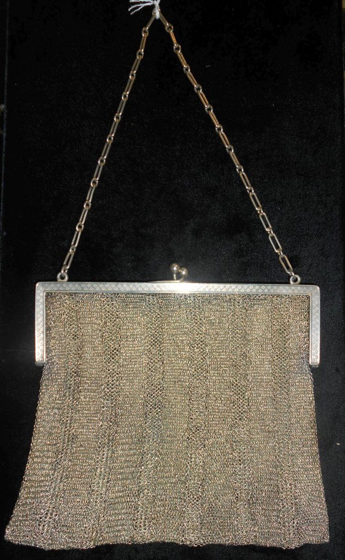 Vintage Sterling Silver Mesh Purse (1 of 2)