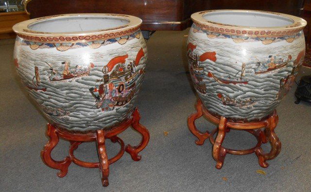 2 Large Chinese Fishbowls (1 of 5)