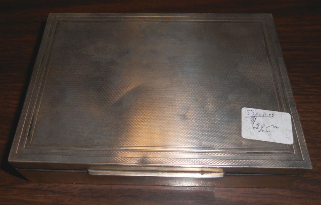 Vintage German Sterling Silver Cigarette Box (1 of 3)