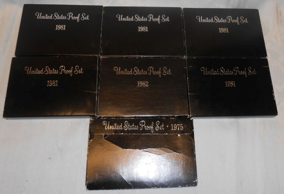 7 US Proof Coin Sets (1 of 2)