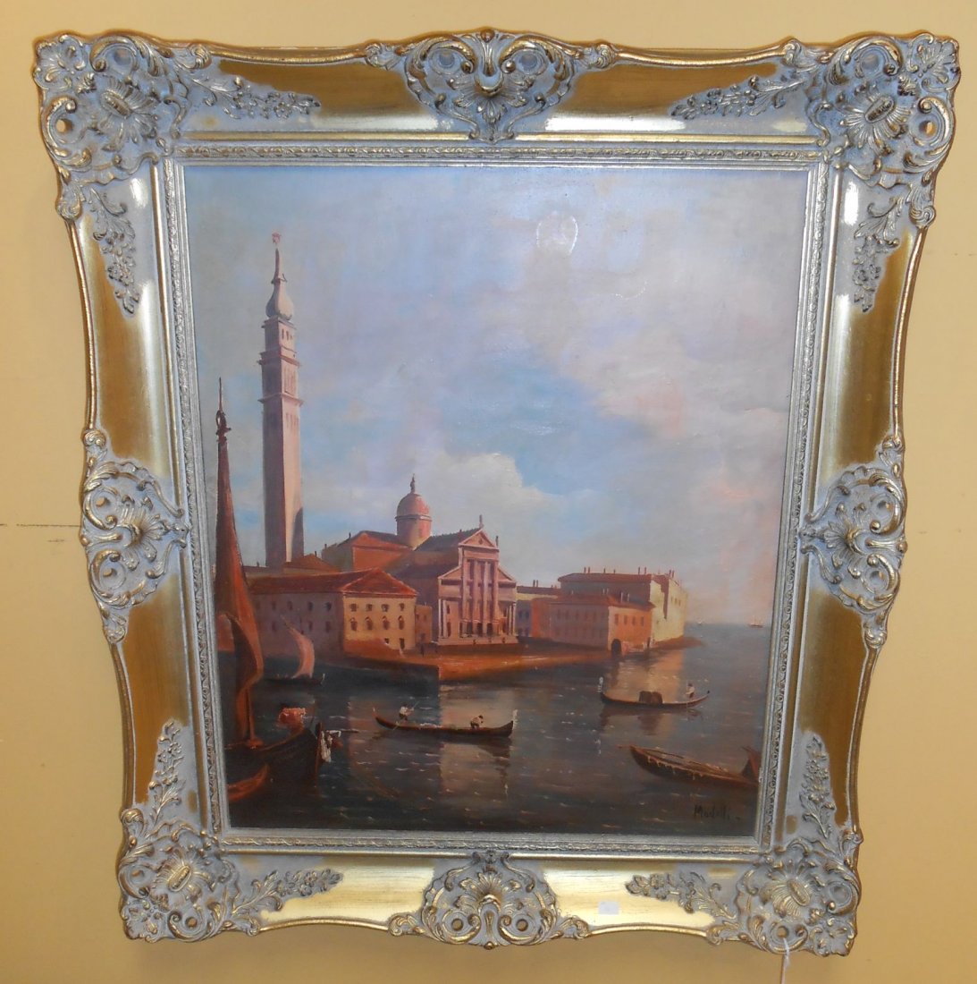 Venetian Oil on Canvas by Modelli (1 of 4)