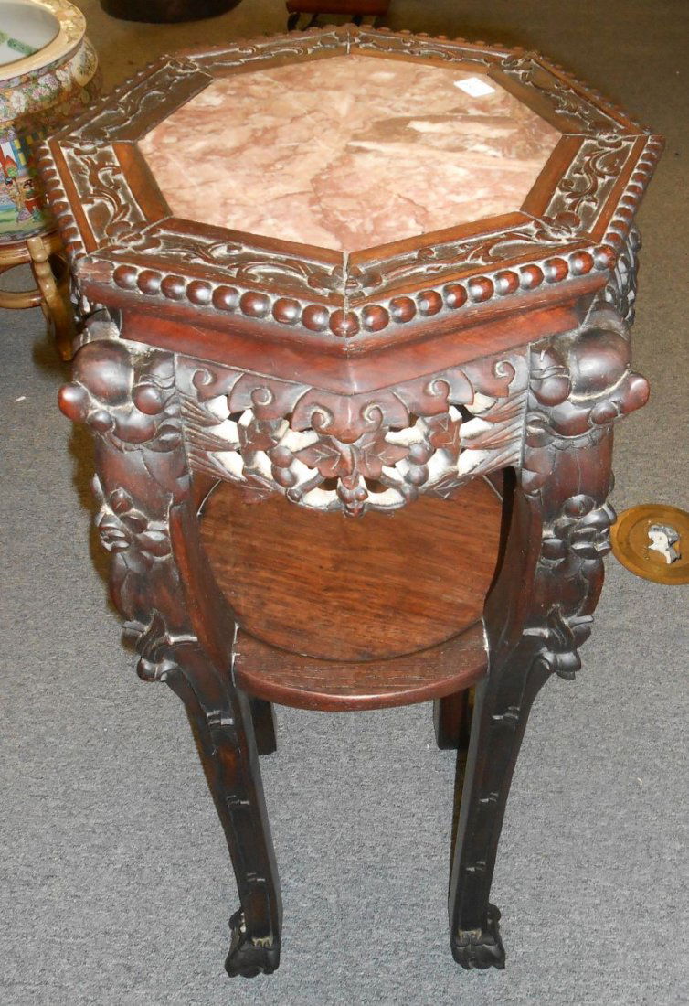 Vintage Carved Oriental Pedestal (1 of 5)