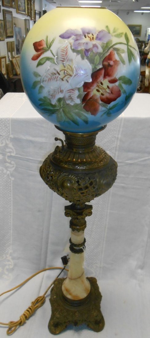 Antique Victorian Table Lamp (1 of 8)