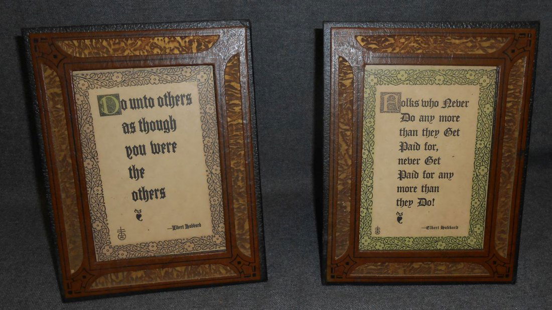 2 Vintage Roycroft Framed Elbert Hubbard Quotes (1 of 4)