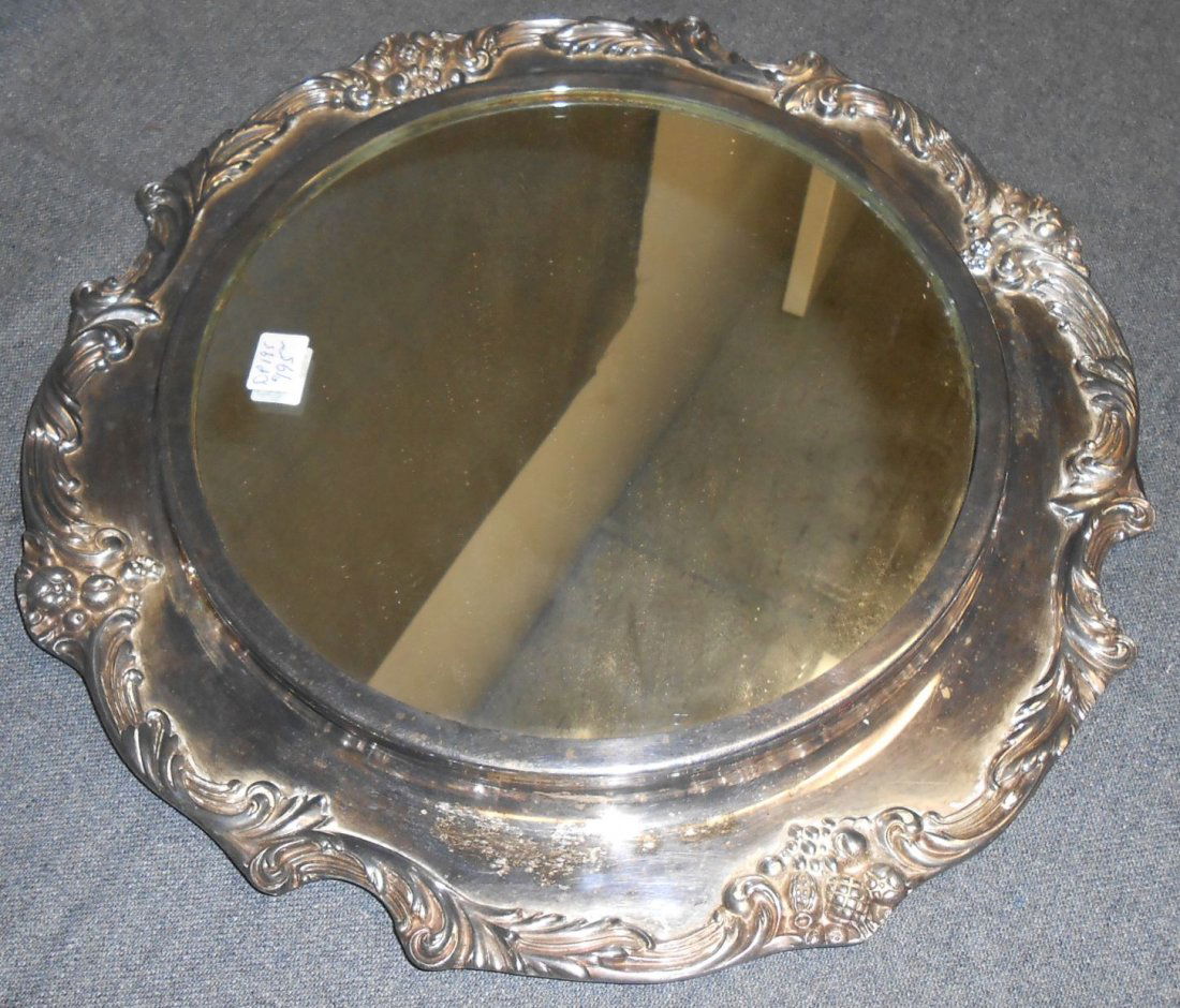 Vintage Silver Plated & Mirrored Vanity Tray (1 of 2)