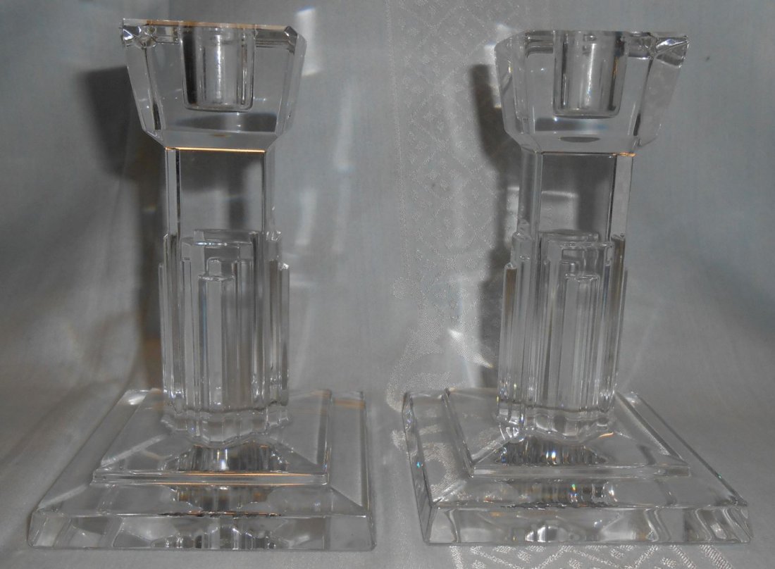 Pair (2) Waterford Metropolitan Candlesticks (1 of 2)