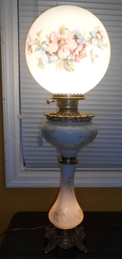 Vintage Gone With The Wind Lamp: Vintage Gone With The Wind Table Lamp. Hand Painted. Stands 32" tall. Starting bid $100.