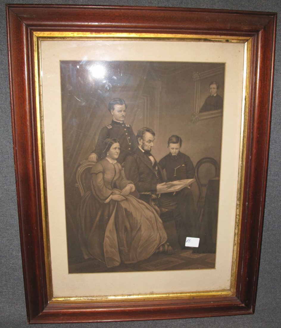 Vintage Framed Abe Lincoln Etching (1 of 5)