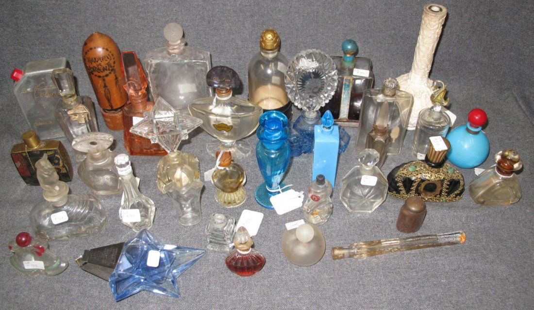 Lot of 30 Vintage Perfume Bottles (1 of 2)