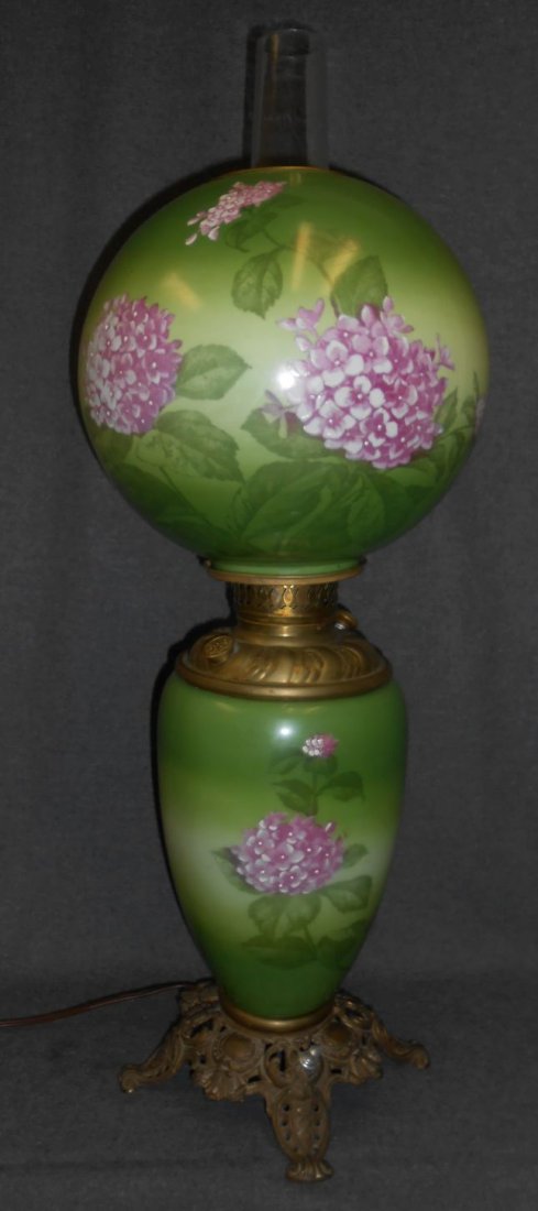 Vintage Gone With The Wind Lamp: Vintage Gone With The Wind Table Lamp. Hand painted. Measures 29" tall. Condition is good. No Damage. Starting bid $100.
