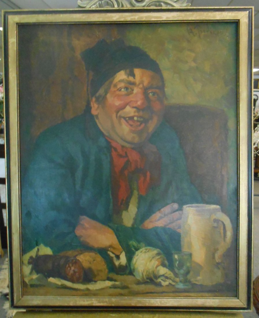 Vintage Oil Painting on Board (1 of 5)