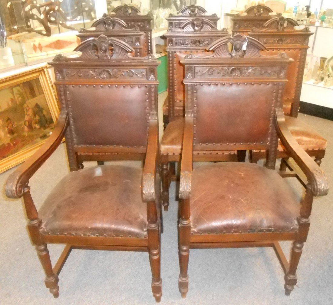 Set of 8 Antique European Dining Chairs (1 of 10)