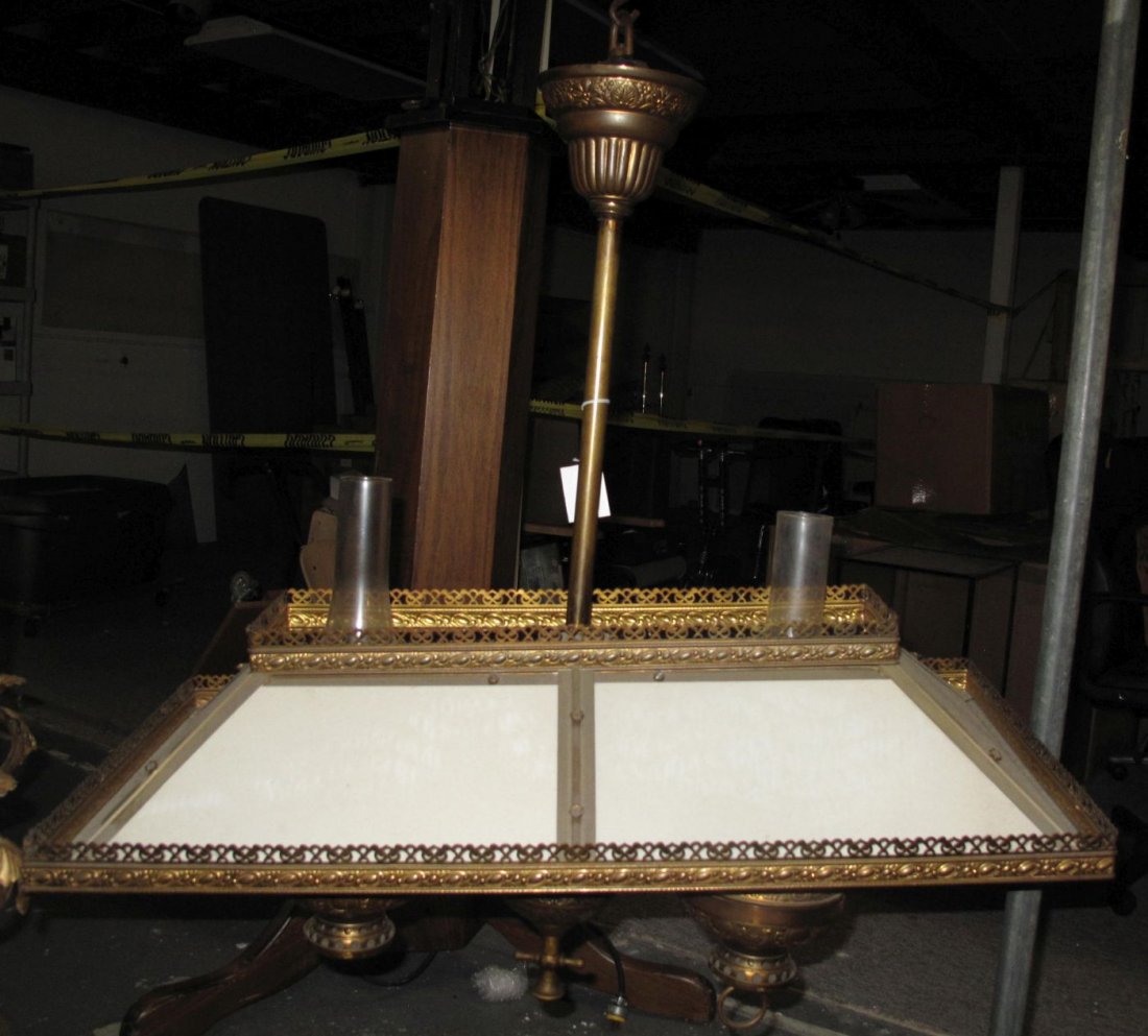 Antique Hanging Double Oil Lamp (1 of 5)