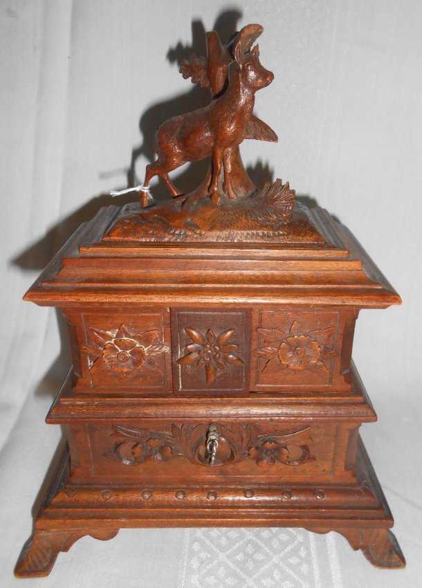 Antique Carved Black Forest Box (1 of 7)